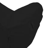 Șezlong puf Lara impermeabil, Piele sintetica, Negru, 60x150x40 cm
