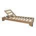Șezlong relaxant Fendy, lemn de brad, 71x200x24 cm, nuc