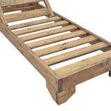 Șezlong relaxant Fendy, lemn de brad, nuc, 71x200x24 cm