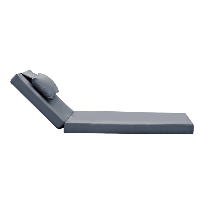 Sezlong Sezlong Sadie stofa, Gri, 65x185x15 cm, detaliu produs