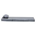 Sezlong Sezlong Sadie stofa, Gri, 65x185x15 cm, perspectiva suplimentara