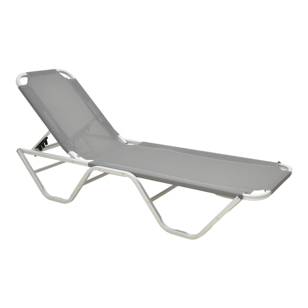 Sezlong Dessie, Aluminiu, 60x195x30 cm