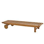 Sezlong Weylar lemn de salcam, Natural, 60x193x30 cm, imagine suplimentara