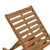 Sezlong Weylar lemn de salcam, Natural, 60x193x30 cm, foto produs 7