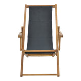 Sezlong Xurian lemn de salcâm pvc pvc, negru, 67x108x104 cm