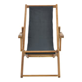 Sezlong Xurian lemn de salcâm pvc pvc, negru, 67x108x104 cm, perspectiva suplimentara
