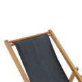 Sezlong Xurian lemn de salcâm pvc pvc, negru, 67x108x104 cm, foto produs