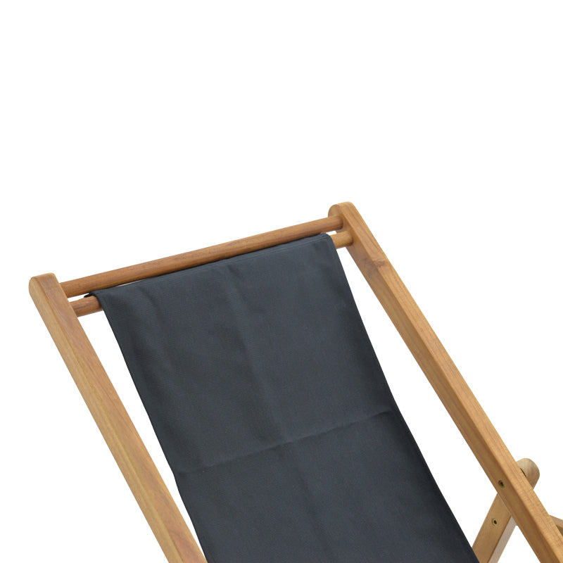 Sezlong Xurian lemn de salcâm pvc pvc, negru, 67x108x104 cm