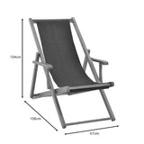 Sezlong Xurian lemn de salcâm pvc pvc, negru, 67x108x104 cm