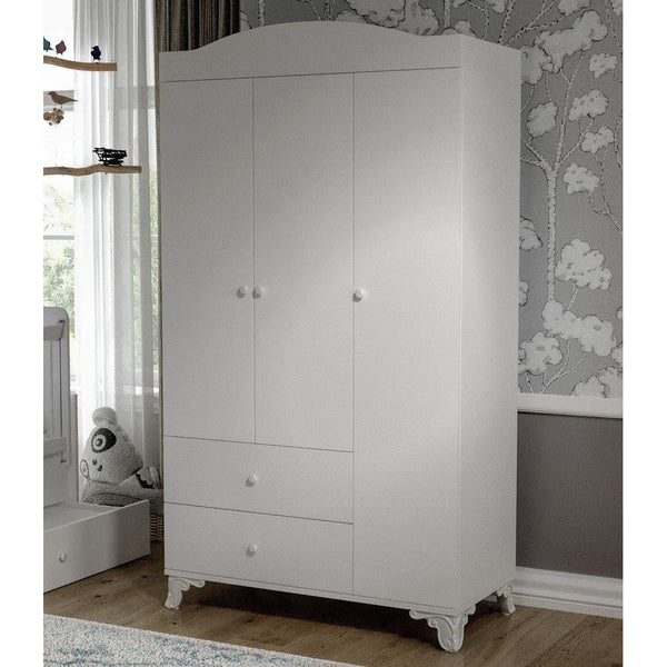Dulap Copii - Sifonier Vega, Alb, 42x184x105 cm