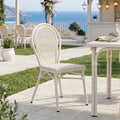 Stackable scaun Nacia aluminiu-textilene, alb, 45x59x85 cm, imagine suplimentara