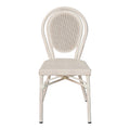 Stackable scaun Nacia aluminiu-textilene, alb, 45x59x85 cm, perspectiva suplimentara