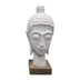 Accesoriu Decorativ Statueta bust Buddha Wevi alb lemn mango 13x10x33 cm