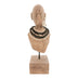 Accesoriu Decorativ Statueta Ebia bust lemn de mango metal nuc 17x12x44 cm