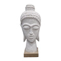 Accesoriu Decorativ Statueta Wevi bust Buddha alb lemn mango 17x11x41 cm