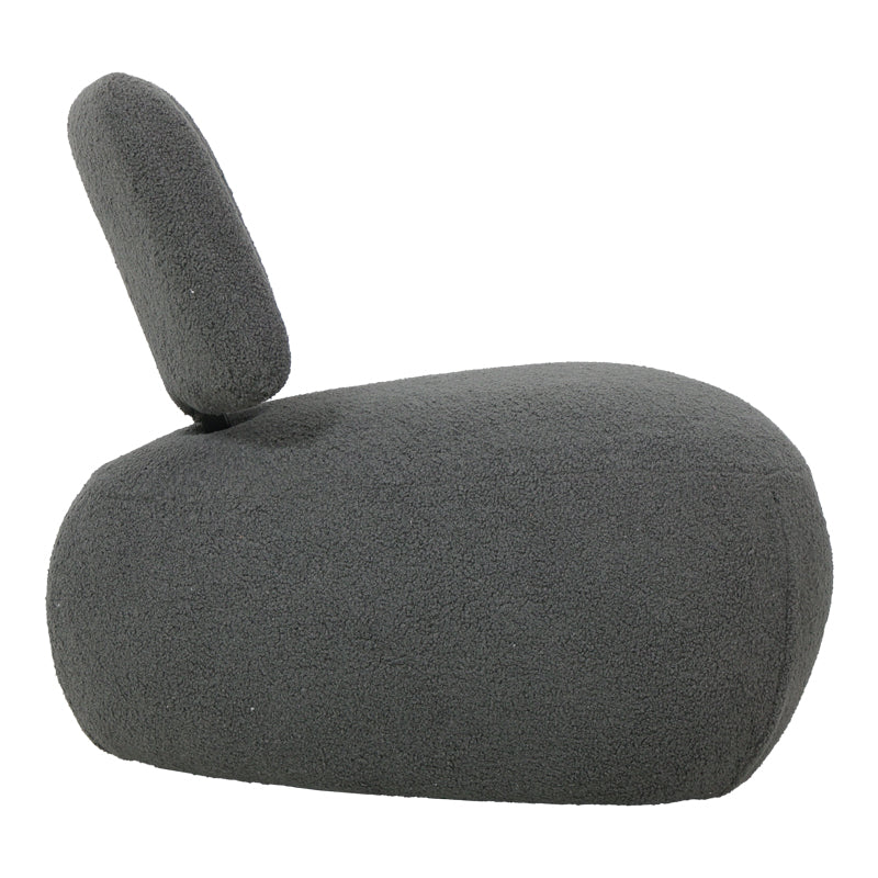 Stonie fotoliu stofă boucle, antracit, 67x73x67 cm
