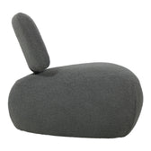 Stonie fotoliu stofă boucle antracit 67x73x67cm, 67x73x67 cm, vedere frontală, stofă, pentru living