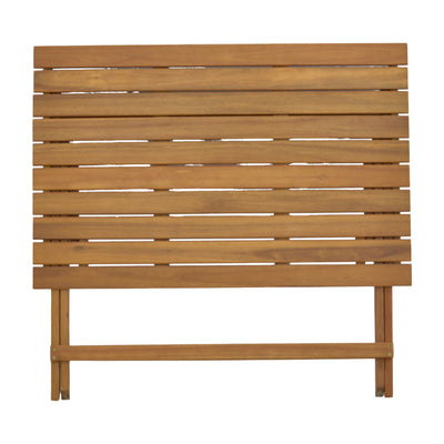 Sufragerie Bistrual-Jaybo set 5 rabatabile lemn masiv de salcâm, Natur, 100x65x72 cm, perspectiva suplimentara