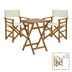 mobilier de gradina Sufragerie Bistrual-Lazio set 3 rabatabile lemn masiv de salcam 50x50x70 cm