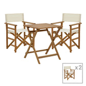 mobilier de gradina Sufragerie Bistrual-Perdu set 3 rabatabile lemn masiv de salcam 60x60x72 cm