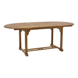 Sufragerie Bistrual-Sopho set 7 lemn masiv de salcâm Natural extensibil, 200/150x100x75 cm