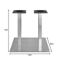 Suport blat masa Aluminum, Argintiu, 70x40x72 cm, imagine suplimentara