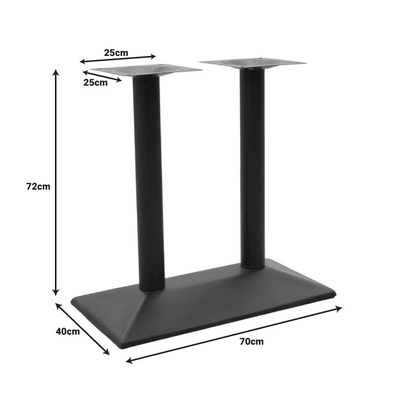 Suport blat masa Tabolosa, Negru, 70x40x72 cm