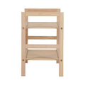 Suport pantofi cu 8 locuri Steper, lemn masiv, Natur, 71x26x40 cm, detaliu produs