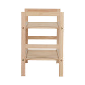 Suport pantofi cu 8 locuri Steper, lemn masiv, Natur, 71x26x40 cm, detaliu produs