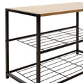 Suport Pantofi Ramon 6 Perechi Stejar Modern Cu Negru, 63x30x43 cm, detaliu produs