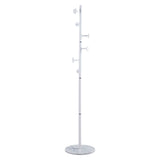 Suport pentru haine Adriana metalic, Alb - Negru, D37x172 cm - Alb