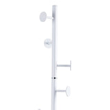 Suport pentru haine Adriana metalic, Alb - Negru, D37x172 cm - Alb
