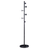Suport pentru haine Adriana metalic, Alb - Negru, D37x172 cm - Negru
