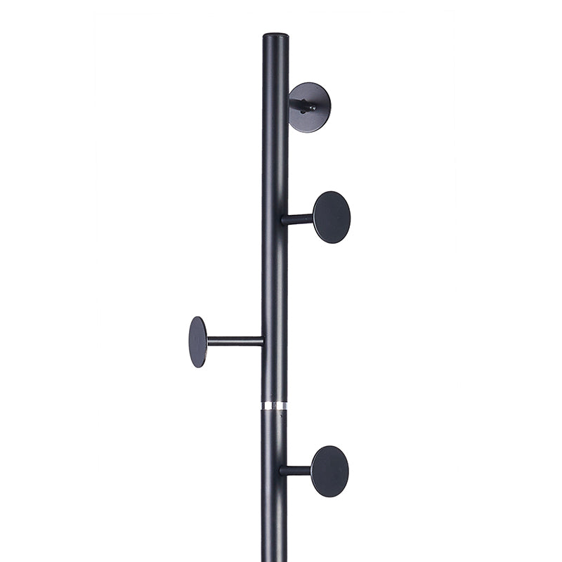 Suport pentru haine Adriana metalic, Alb - Negru, D37x172 cm - Negru