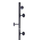Suport pentru haine Adriana metalic, Alb - Negru, D37x172 cm - Negru