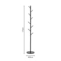 Suport pentru haine Fori metal, negru, 30x30x173 cm, perspectiva suplimentara