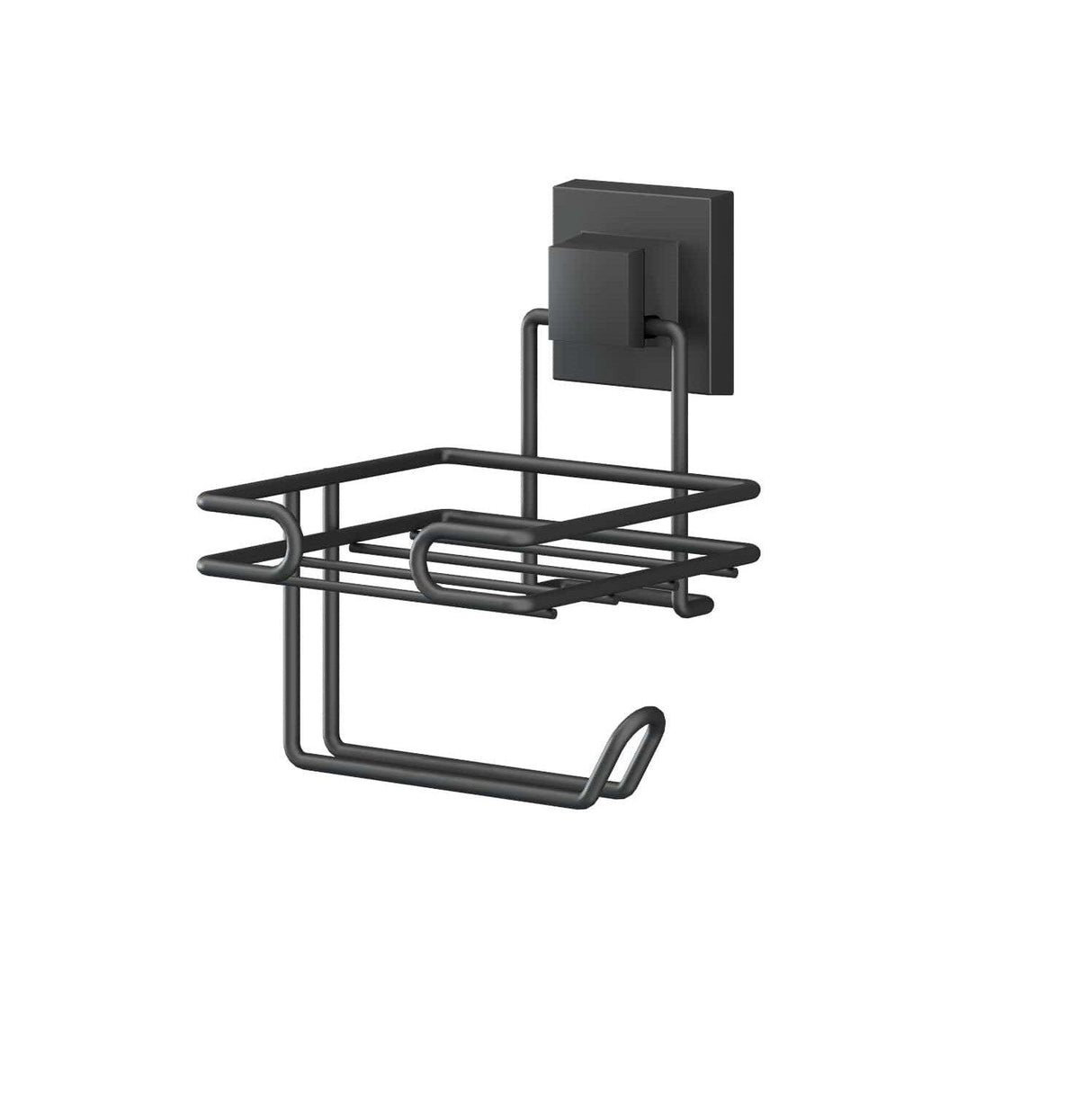 Suport pentru hârtie igienică Toilet Paper Holder Honey 1, Negru, 12.5x14.5x17 cm