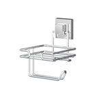 Suport pentru hârtie igienică Toilet Paper Holder Lux 1, Crom, 12.5x14.5x17 cm