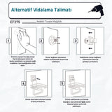 Suport pentru hârtie igienică Toilet Paper Holder Lux 1, Crom, 12.5x14.5x17 cm