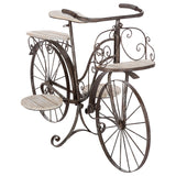 Planta Artificiala Suport pentru plante Bicicleta maro forjat 97x46x64 cm