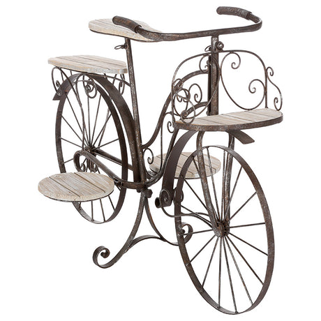Suport pentru plante Bicicleta maro forjat, 97x46x64 cm