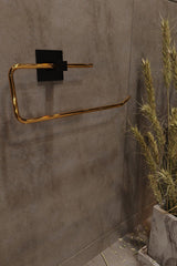 Suport pentru prosop de hârtie Paper Towel Holder Barca, Aur, 5x8x25 cm