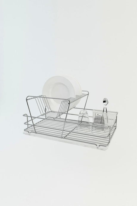 Suport pentru vase Dish Rack SM005-C, Crom, 32x24x47 cm