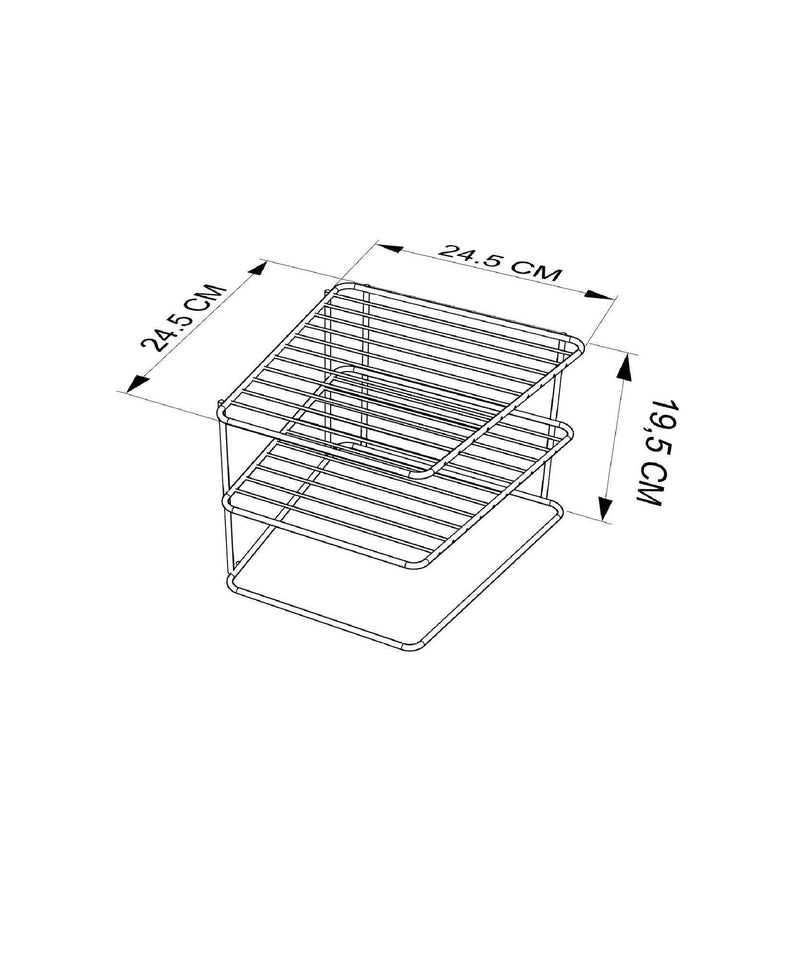 Suport pentru vase KB091, Negru, 24.5x24.5x19.5 cm