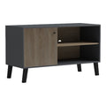 Suport TV cu rafturi Tuscany, Modern, Lemn, Sonoma-Antracit, 100x40x51 cm, detaliu produs