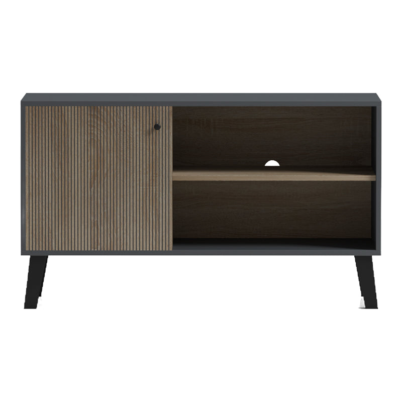 Suport TV cu rafturi Tuscany, Modern, Lemn, Sonoma-Antracit, 100x40x51 cm