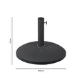 Suport umbrela de gradina Elfie, Gri, 50x50x50 cm, imagine suplimentara
