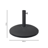 Suport umbrela de gradina Elfie, Gri, 50x50x50 cm, imagine suplimentara