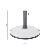 Suport umbrela de gradina Shade, Alb, 50x50x50 cm, imagine suplimentara