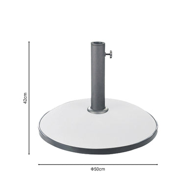 Suport umbrela de gradina Shade, Alb, 50x50x50 cm, imagine suplimentara